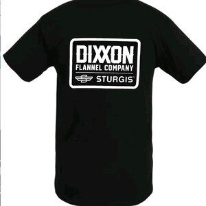 DIXXON flannel Sturgis Badge T-Shirt Men's 2X Black SS Graphic USA Motorcycle